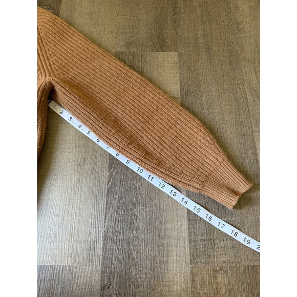 Everlane S Camel Brown Wool Blend Oversized Cardigan Sweater Button Front Cozy - Picture 7 of 12